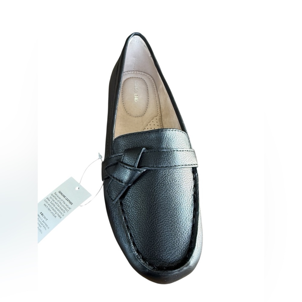 Lands End Elegant Black Loafers for Women NWT WIDE